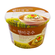 두레생협 현미국수 X6개 간편식 즉석 3분 요리 얼큰한 멸치육수 컵국수, 6개