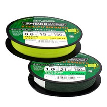 스파이더와이어 스무드8 합사 150Mm 0.6-3호 합사원줄, 옐로우 1.2호
