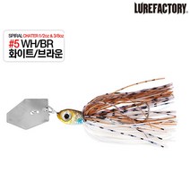 우기마켓 루어팩토리 스파이럴 채터 루어 스피너베이트 1/2oz 3/8oz 배스루어, 5번 3/8oz