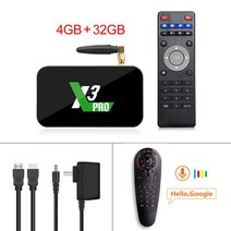 DivX Ugoos X3 프로 4GB DDR4 32GB TV 박스 안드로이드 9.0 Amlogic S905X3 TVBox 플러스 64GB 셋톱 WiFi 1000M BT 플레이어, [07] X3 Pro 4G32G G30