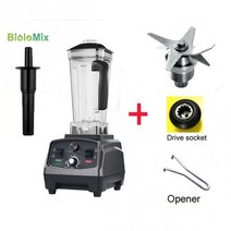 BioloMix 3HP 2200W 튼튼한 상용 등급 타이머 믹서 블렌더 쥬서 과일 식품 프로세서 얼음 스무디 BPA 없음 2L 용기 증정 믹서기 과즙기 분쇄기, With Extra 3 Parts, CHINA, AU 플러그