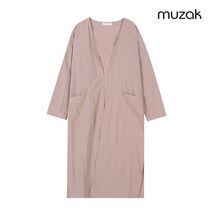무자크 무자크 여성 코튼 포켓 로브