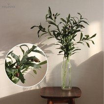 milovhi 인테리어 대형 올리브 나무 조화 가지 1m 인조 나뭇잎 식물 가지 플랜테리어 장식