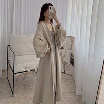 [레티고] 여성 루즈핏 데일리 로브 롱 가디건