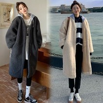 양털 후리스 여성 뽀글이롱코트 점퍼 자켓 패딩