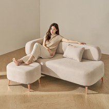 로제 아토피케어 패브릭 3인 소파(스툴포함) 5color, 정면우형, E형(인디핑크)