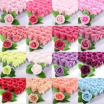 비누장미 고급 후레쉬3겹장미(50송이) 도매박스 할인가격 21color - 카네이션바구니만들기 용돈박스 꽃박스만들기 DIY 비누꽃재료, 19.크렌베리