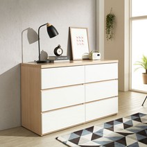 늘봄 3단 1200 와이드 서랍장 4color, 네이비