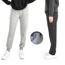 여자 기모 배기 바지 면 겨울 츄리닝 팬츠