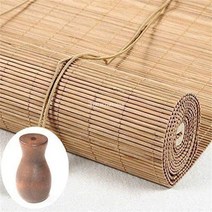 우드룩블라인드 버티칼 12 피스 블라인드 우드 코드 태슬 브라운 노브 설치하기 쉬운 드랍쉽