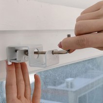 못없이 설치하는 안뚫어고리 셀프인테리어 커튼봉레일형 블라인드, 1개, [버전1] 1세트(3개입) 블랙
