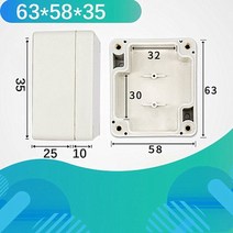 F시리즈 ABS 플라스틱 방수 인클로저 정션 박스 케이블 커스텀 케이스 야외 전기 터미널 63*58*35mm, 01 63X58X35mm