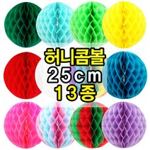허니콤볼 25cm 종이 페이퍼 벌룬 모빌 생일 축하 파티 행사 기념일 포토존 장식 데코 소품 용품, 화이트