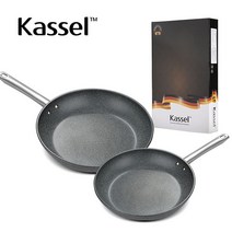 카셀 [Kassel] 단조형 퓨어스톤 스텐 핸들 (IH)인덕션 겸용후라이팬 2종 A세트, 단품없음