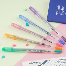 (SAKURA) 사쿠라 겔리롤 모음 (옵션) 스플레 스타더스트 아쿠아립 문라이트 화이트 금색 은색 펜 데코, (03) 문라이트 (0.6), 형광그린(39747)