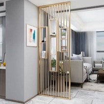 인테리어파티션 고급 스테인레스 스틸 스크린 방 화면 파티션 거실 현관 S 304, 04 Gold
