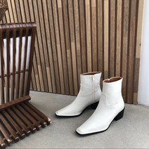 심플 뾰족 코 볼드 웨스턴 앵클 숏 부츠