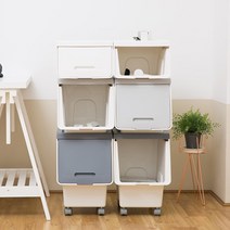 리템 루맥스 슬라이딩 스토리지박스 슬림형(4개입) / 수납정리함, 대형, 쿨그레이, 4개