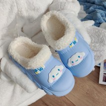 귀여운 시나모롤 산리오 키티 디자인 부드러운 층간소음 방지 슬리퍼 실내화 사무실 거실 실내 털 보온 겨울 여름 거실화 커스텀 기능성, A + 230~235