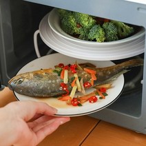 장갑이 필요없는 전자레인지 오븐 용기받침대 2단 회전판, 상세페이지 참조, 1개