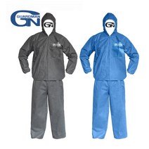 가드맨 PP 일회용 작업복 투피스 1개 먼지 분진 청소, 2XL, 청색