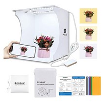광고 조명 PULUZ-20cm 미니 LED 링 라이트 박스 사진 스튜디오 촬영 텐트 키트 및 6 색 배경
