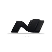 자동차엠블럼 벤츠엠블럼 bmw엠블럼 현대 N 라인 로고 투손 NX4 I20 I30 I10 소나타 엘란트라 Nline 엠블럼, 03 Black_01 Sticker