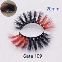 무대속눈썹 믹스 컬러 가짜 옹 브르 자연 긴 다채로운 대량 극적인 메이크업 가짜 파티, 사라 109