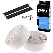 EMPT EMPT(이엠피티) 카본풍 로드용 바테잎 ES-JHT020 쿠션제에 뛰어난 EVA제 카본무늬 가공 로드피스트 드롭 핸들 바 테이프 엔드 캡 부속 카본 화이트, 1개