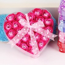 특이한꽃다발 비누꽃도매 이색 비누꽃다발 향기로운 장미 꽃 꽃잎 목욕 바디 비누 웨딩 파티 선물 레드 핑, 02 Pink