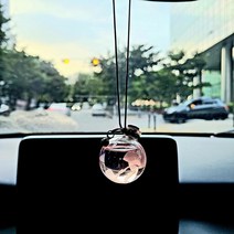카로이스 플라워 룸미러디퓨저 자동차방향제, 화이트-레몬라벤더