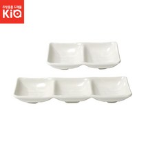 웰빙2칸3칸 멜라민 업소용그릇 반찬접시 앞접시 식당, KJ멜라민 웰빙2칸