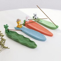 세라믹 애니멀 인센스홀더 4type 판다 토끼 고양이 개구리 인센스스틱홀더 향받침대, 03.고양이