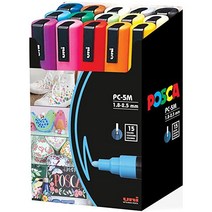 uni posca 유니포스카 미쯔비시 마카 펜 2옵션 8104, 15색_단일
