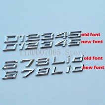 외제차 로고 글꼴 번호 편지 116i 118i 120i 125i 128i 130i 135i 140i BMW 1 시리즈 자동차 트렁크 네임 플레이트 스티커 용 ABS 엠블렘, [04] 125i, [02] chrome(new)