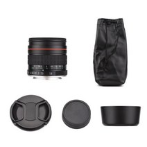 캐논 니콘 호환 미러리스렌즈 andoer 85mm f1.8 대구경 중형 망원 풀 프레임 세로 카메라 렌즈 수동 초점 canon eos 카메라 용 ef 마운트, 블랙 카메라 렌즈