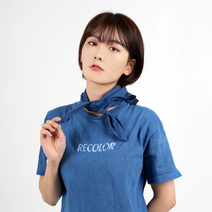 Re signture hankie리컬러 친환경 천연염색 아사면 100% 등산 아기 여성 남자 손수건
