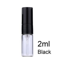 향수 화장품 공병 스프레이 용기 1ml 2ml 3ml 병 리필 가능 향수병 종이 카드 포함 선물 샘플 패키지 100 개/묶음, White paper card, 2ml Black