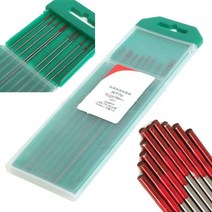 TIG 용접 전극용 알루미늄 란탄 팁 전문 WT20 텅스텐 전극 2% 150mm 6 인치 토륨 텅스텐 10 개, 1.Red