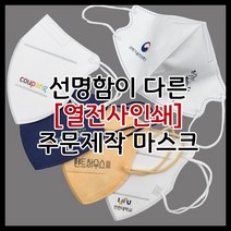 [선명한 열전사식] 로고 인쇄 마스크 주문제작, 2D마스크(새부리형), 위치 3번, 블랙