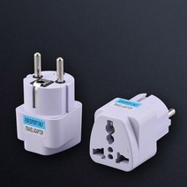 전세계 해외 여행용 돼지코 110V 220V 플러그 콘센트 화이트 어댑터, 유럽형소켓 타입C