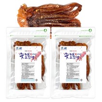 권뱅푸드 국산 꽃처럼 오징어 다리 100g 꽃징어 꽃오징어 오다리 숏다리, 2개
