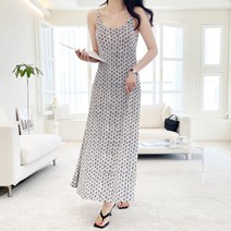 세이스타일 찰랑꽃길 끈나시 A롱 원피스