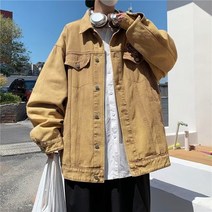 데님자켓 루즈핏 블랙 핫픽스 봄 가을 긴팔 카라 남녀 커플룩 코트 데님