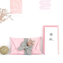 현금예단 예단봉투 고급예단포장세트 혼례포장단, 인디핑크 단아리본 예단봉투&실크상자