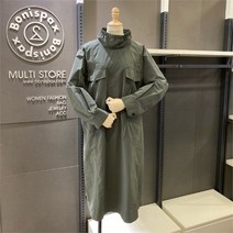 보니스팍스 NC02 백 프린트 하이넥 원피스 B32OP050