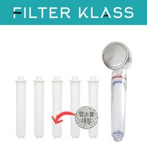 국내산 웰로스 샤워기 호환 염소녹물필터 5개, 없음