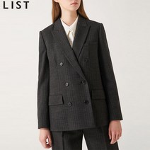 [KT알파쇼핑][리스트(LIST)] 스트라이프 울블렌디드 더블 버튼 자켓