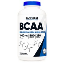 Nutricost 뉴트리코스트 운동전 부스터 BCAA 1000mg 500캡슐