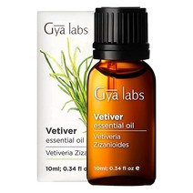 Gya Labs 디퓨저 및 아로마테라피용 카밍 베티버 에센셜 오일 - 농축 및 통증을 위한 100% 순수 치료 등급 베티버 오일 - 비누 및 양초용 베티버 에센셜 오일 유기농 (1, Vetiver, 0.34 Fl Oz (Pack of 1)